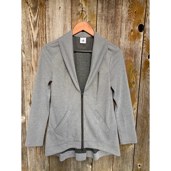 CABI stripe drop off zipper jacket - Picture 4 of 12